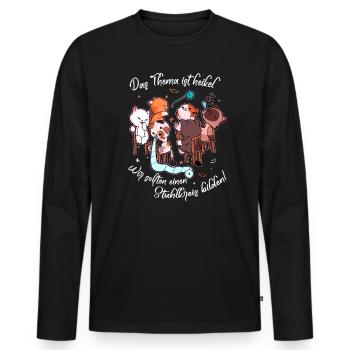 Educators Educators Pedagogy Social Workers - Men's Premium Organic Long Sleeve Shirt - black - Front - Nico (187cm)