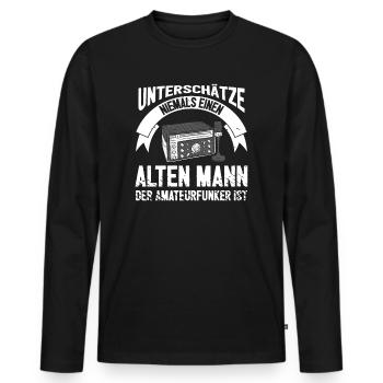 Amateurfunk Funk CD Ham Radio Operator CB Funker - Männer Premium Bio Langarmshirt - Schwarz - Vorne - Nico (187cm)