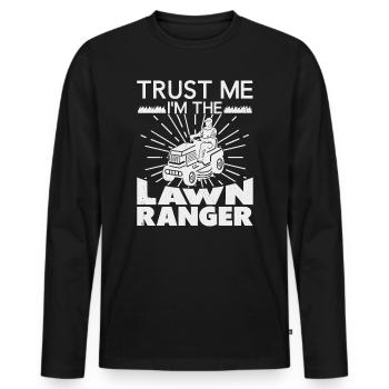 Rasenpfleger Rasentraktor Rasenmäher Balkenmäher - Männer Premium Bio Langarmshirt - Schwarz - Vorne - Nico (187cm)