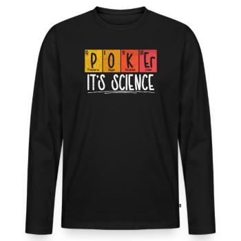 Poker Periodensystem Elemente Chemisches Element - Männer Premium Bio Langarmshirt - Schwarz - Vorne - Nico (187cm)