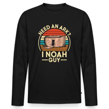 Ark Noah Need An Ark I Noah Guy Christian Bible - Männer Premium Bio Langarmshirt - Schwarz - Vorne - Nico (187cm)