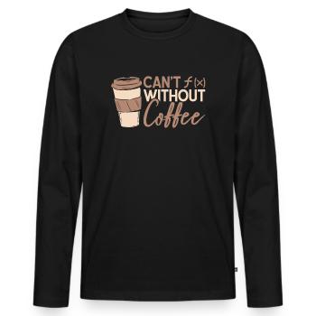 Mathematik Kaffee Mathematik Funktion Kaffee - Männer Premium Bio Langarmshirt - Schwarz - Vorne - Nico (187cm)
