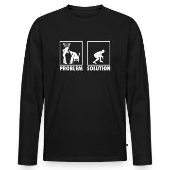 Wrestling Wrestlers Statement Problem Solution. - Men's Premium Organic Long Sleeve Shirt - black - Front - Nico (187cm)