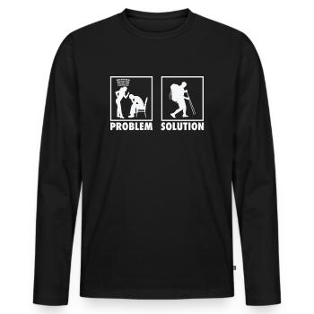 Mountain Climbing Mountain Climbers Statement - Männer Premium Bio Langarmshirt - Schwarz - Vorne - Nico (187cm)