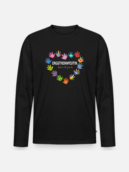 Ergotherapie Ergotherapeutin Ergotherapeut - Männer Premium Bio Langarmshirt - Schwarz