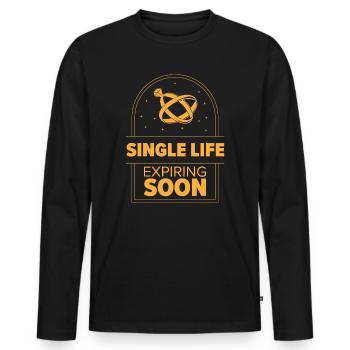 Bachelor Single Life Bachelor Party Marrying - Men's Premium Organic Long Sleeve Shirt - black - Front - Nico (187cm)