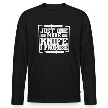 Messer Selbst Schmieden Damast Stahl Schmied - Männer Premium Bio Langarmshirt - Schwarz - Vorne - Nico (187cm)
