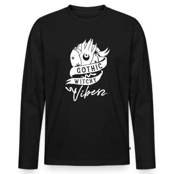Gothic Divination Fortune Telling Witch Crystal - Männer Premium Bio Langarmshirt - Schwarz - Vorne - Nico (187cm)