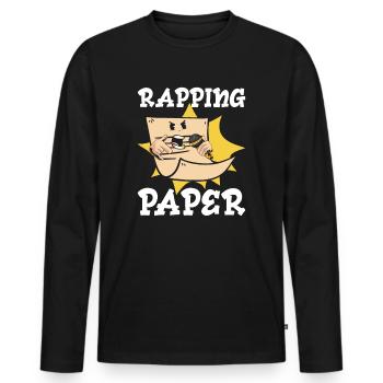 Musik Rappen Musiker Rapper Papier Lieder - Männer Premium Bio Langarmshirt - Schwarz - Vorne - Nico (187cm)