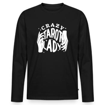 Divination Crazy Tarot Lady Crystal Tarot Cards - Männer Premium Bio Langarmshirt - Schwarz - Vorne - Nico (187cm)