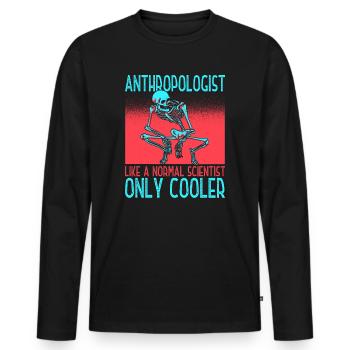 Anthropologue Anthropologie Archéologique - T-shirt manches longues Premium bio Homme - noir - Devant - Nico (187cm)