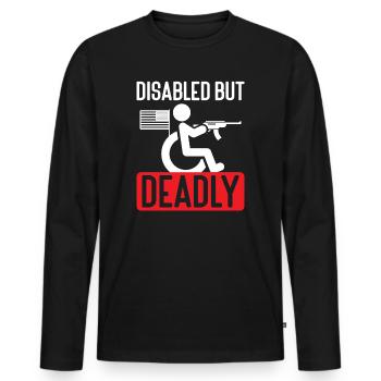 2ème amendement Gun Lover Pro Contrôle des armes à feu - T-shirt manches longues Premium bio Homme - noir - Devant - Nico (187cm)