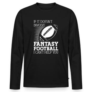 Le football Fantasy implique des joueurs de football sportif - T-shirt manches longues Premium bio Homme - noir - Devant - Nico (187cm)