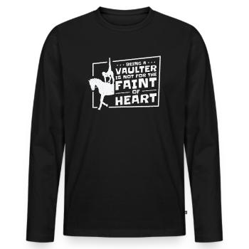 Pferdesport Voltigieren Voltigierer Reiten - Männer Premium Bio Langarmshirt - Schwarz - Vorne - Nico (187cm)
