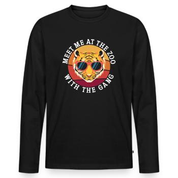 Zoowärter Tierpflege Zoowärter Wildtiere Natur - Männer Premium Bio Langarmshirt - Schwarz - Vorne - Nico (187cm)