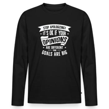 Positivity Misfits Poets Poetry Goals Differences - Men's Premium Organic Long Sleeve Shirt - black - Front - Nico (187cm)
