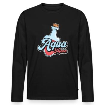 Aqua Tofana Vintage Poison Bottle Line Art Crime - Men's Premium Organic Long Sleeve Shirt - black - Front - Nico (187cm)
