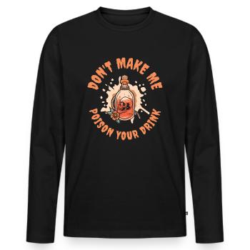 Aqua Tofana Skull Poison Crime Fan Drink Poison - Men's Premium Organic Long Sleeve Shirt - black - Front - Nico (187cm)