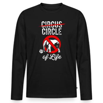 Anti Protesting Animal Captivation Circle of Life - Men's Premium Organic Long Sleeve Shirt - black - Front - Nico (187cm)