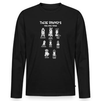 Dog Lover Dog Owner Dog German Shepherd Dachshund - Men's Premium Organic Long Sleeve Shirt - black - Front - Nico (187cm)