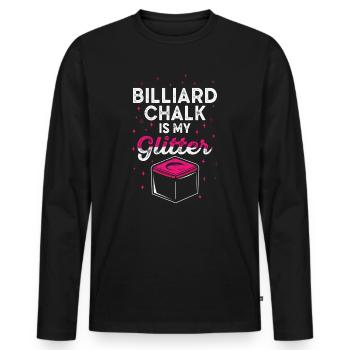 Pocketologist Billiards Pool Billiard 8 Female - Men's Premium Organic Long Sleeve Shirt - black - Front - Nico (187cm)