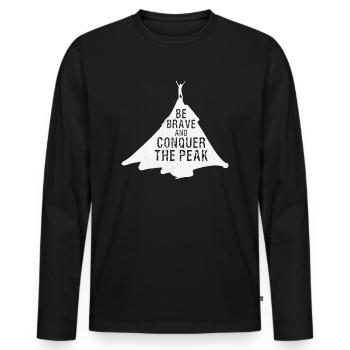 Nature Fan Success Entrepreneur Progress Wisdom - Men's Premium Organic Long Sleeve Shirt - black - Front - Nico (187cm)