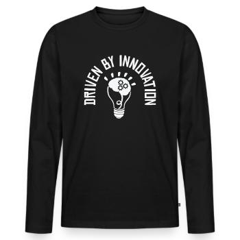 Innovators Success Inspired Entrepreneurs - Men's Premium Organic Long Sleeve Shirt - black - Front - Nico (187cm)