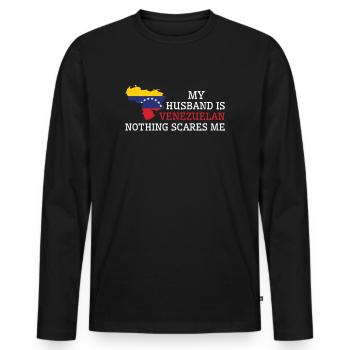 Nichts macht mir Angst venezolanischer Ehemann - Männer Premium Bio Langarmshirt - Schwarz - Vorne - Nico (187cm)