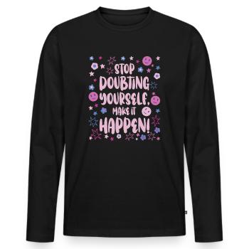Test Day Flower Test Exam pour les enseignants et les étudiants - T-shirt manches longues Premium bio Homme - noir - Devant - Nico (187cm)
