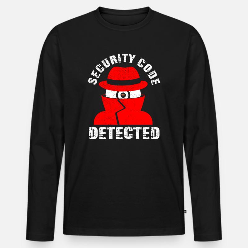 Netzwerk und Computersicherheit - Männer Premium Bio Langarmshirt - Schwarz
