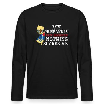 Rien ne me fait peur New Jerseyan Mari Nouveau - T-shirt manches longues Premium bio Homme - noir - Devant - Nico (187cm)
