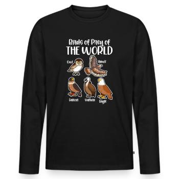 Birds of Prey Of The World - Men's Premium Organic Long Sleeve Shirt - black - Front - Nico (187cm)