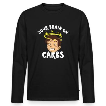 Keto-Diät Keto-Lebensmittel Ernährungsberater - Männer Premium Bio Langarmshirt - Schwarz - Vorne - Nico (187cm)