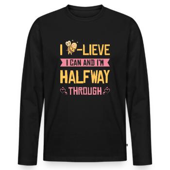 Test Day Bee Testing Shirts for Test Takers Bee - Men's Premium Organic Long Sleeve Shirt - black - Front - Nico (187cm)