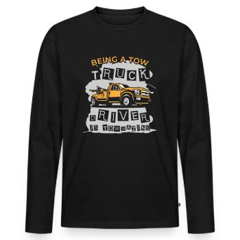Amazing Tow Truck Driver Trucking Operator - Männer Premium Bio Langarmshirt - Schwarz - Vorne - Nico (187cm)