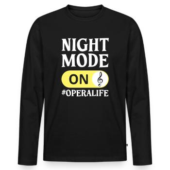 Opera Singer Vocalist Life Choir Show - Men's Premium Organic Long Sleeve Shirt - black - Front - Nico (187cm)