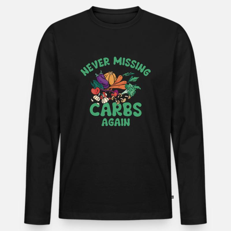 Ketogene Lebensmittel Gewichtsverlust Gesunder - Männer Premium Bio Langarmshirt - Schwarz