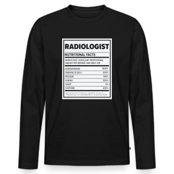 Radiology Rad Tech Technologist Radiologist X-ray - Men's Premium Organic Long Sleeve Shirt - black - Front - Nico (187cm)