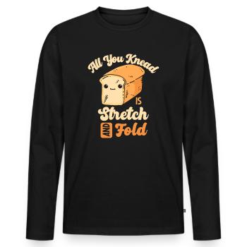 Cuisson du pain Belle pâte Boulangerie Pâtisserie - T-shirt manches longues Premium bio Homme - noir - Devant - Nico (187cm)