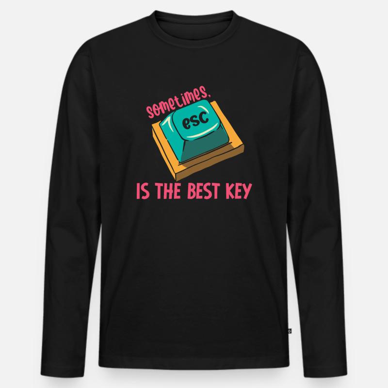 Software Engineer Computer Key Programming - Men's Premium Organic Long Sleeve Shirt - black