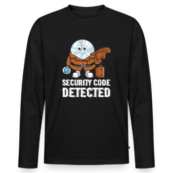 Netzwerk und Computersicherheit - Männer Premium Bio Langarmshirt - Schwarz - Vorne - Nico (187cm)