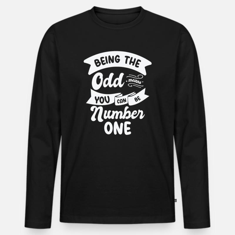 Mathematik Ungerade Zahlen Mathematik Smart - Männer Premium Bio Langarmshirt - Schwarz