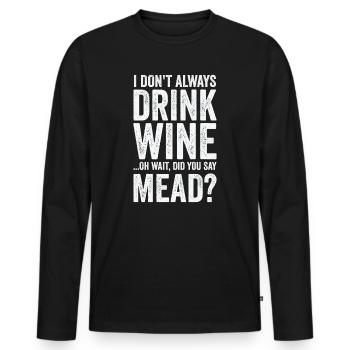 Honigwein Met Hausbrauer Viking Renaissance - Männer Premium Bio Langarmshirt - Schwarz - Vorne - Nico (187cm)