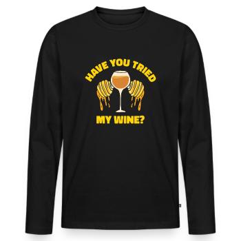 Miel Vin Hydromel Abeille Brasseur à domicile Viking - T-shirt manches longues Premium bio Homme - noir - Devant - Nico (187cm)