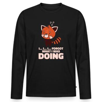 Red Panda Zookeeper Wildlife Zoology Red Panda - Men's Premium Organic Long Sleeve Shirt - black - Front - Nico (187cm)