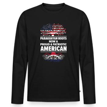 Né au Paraguay Paraguay Américains USA - T-shirt manches longues Premium bio Homme - noir - Devant - Nico (187cm)