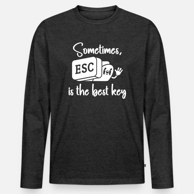 Software Engineer Computer Key Programming Men's Premium Organic Long Sleeve Shirt