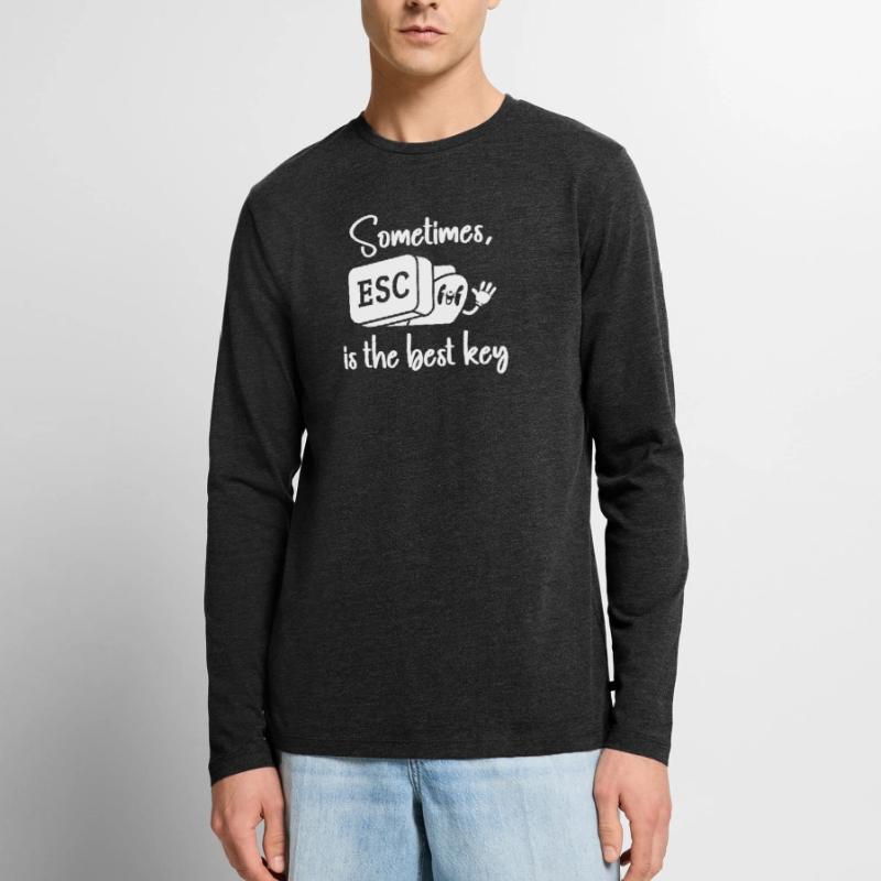 Software Engineer Computer Key Programming Men's Premium Organic Long Sleeve Shirt