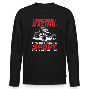 Sprint Car Dirt Track Racing - Männer Premium Bio Langarmshirt - Schwarz - Vorne - Nico (187cm)