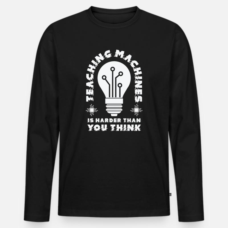 Teaching Machine Learning Artificial Intelligence Men's Premium Organic Long Sleeve Shirt